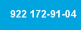 922 172-91-04 922 172-91-04